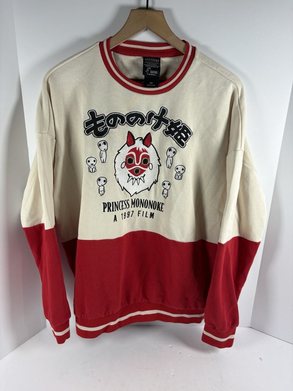 Princess Mononoke Crewneck Sweatshirt Studio Ghibli San Mask Adult Small